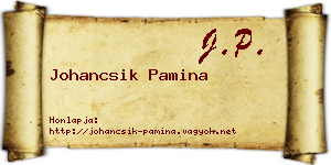 Johancsik Pamina névjegykártya