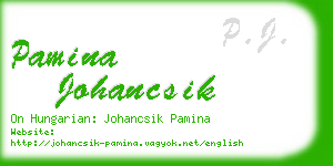 pamina johancsik business card